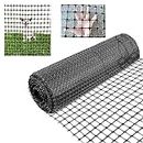 Garden Fencing for Animals, 3.3 x 65.6 ft Outdoor Pool Snow Fence Garden Netting for Patio Yard, Plastic Mesh Fencing with Zip Ties, Safety Temporary Fencing for Poultry, Deer, Dog, Chicken (Black)