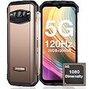 DOOGEE V30T (2023) 5G Rugged Smartphone, 20GB+256GB/TF 2TB Dimensity 1080 Rugged Phone, 6.58''FHD+ 120Hz Display, 10800mAh,108MP+20MP Night Vision Camera, Android 12 Waterproof Phone,66W Fast Charging
