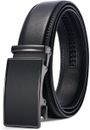 28"-68"Men'S Leather Ratchet Dress Belt Big and Tall with Automatic Buckle