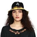 ambitieux Black and Checkered Bucket Hat - Perfect Accessory for Any Outfit (Yellow)