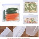 Bolsa de almacenamiento de alimentos de silicona reutilizable bolsa con cremallera contenedores a prueba de fugas envoltura fresca