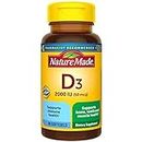 Nature Made Vitamin D3, 90 Softgels, Vitamin D 2000 IU (50 mcg) Helps Support Immune Health, Strong Bones and Teeth, & Muscle Function, 250% of the Daily Value for Vitamin D in One Daily Softgel