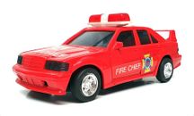K&B Toys 18cm Long Light & Sound 9428W - Fire Chief Car - Red