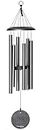 Corinthian Bells by Wind River – Carillon éolien à veines argentées de 68,6 cm pour terrasse, jardin, et décoration extérieure (carillon en aluminium) fabriqué aux États-Unis