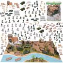 400 PCS Army Men Toys Soldiers Military Action Figures Battlefield War Playset