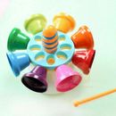 Juguete musical colorido 8 notas campanas instrumento de metal juego de juguete para niños pequeños