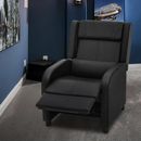Latitude Run® PU Leather Adjustable Gaming Recliner Chair Massage Gaming Chair w/ Remote Faux Leather in Black | 38 H x 26 W x 27 D in | Wayfair