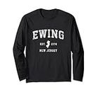 Ewing New Jersey NJ Vintage Sportdesign Langarmshirt