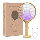 LUOJIBIE Electric Fly Swatter Bug Zapper Racket Mosquito Killer 2 in 1 Electronic Fly Zapper with Base&Hanging Ring for Indoor Home Outdoor