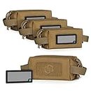 Savior Equipment Loose Sacs 4-Pack Tactical Ammo Pouch Firearm Ammunition Carrier Bag, ID Patches Included, Rifle Carbine Pistol Revolver Ammos Transportation Soft Case Hunting Shooting Range Gear