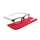 ESPERTO READERS Necky Reading Glasses - Blue Cut Lens With Antireflection & Ultra Light Weight For Men & Women +1.00 to +3.00 Power - RED (+2.50)