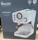 Swan Nordic Cotton weiße Pumpe Espressomaschine mit Milchaufschäumer