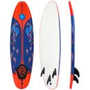 Goplus 6' Surfboard Surf Foamie Boards Surfing Beach Ocean Body Boarding Red