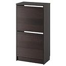 Ikea Bissa Shoe Cabinet with 2 Compartments - Black, 49x93 Cm (19 1/4x36 5/8")