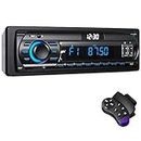 RDS Car Radio Bluetooth Hands-free, 9-24V Car Stereo Bluetooth 4 x 65W FM/AM Radio LCD Clock with 7 Colors Lighting, MP3 Player Supports 2 USB/AUX/SD