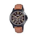 Casio Men Leather Analog Brown Dial Watch-Mtp-V300Bl-5Audf, Band Color-Brown