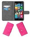 ACM Rotating Clip Flip Case Compatible with Nokia Lumia 830 Mobile Cover Stand Rose Pink