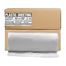 Aluf Plastics Plastic Sheeting - 10' x 100', 6 MIL Heavy Duty Gauge - Clear Vapor and Moisture Barrier Sheet Tarp/Drop Cloth for Painting, Furniture Covers, Carpet Cover, Floor, Paint, Painters