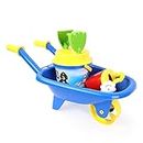 BLUE SKY 045301 Filled Bucket with Wheelbarrow – Random Model – 4530 – 60 cm – Children's Beach Game – Ages 2 and up, Multicolored
