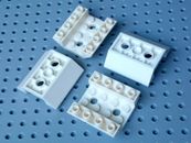 LEGO Inclinazione invertita 45° doppia 4x4, centro aperto e fori [72454] bianco x4