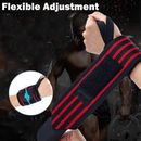 2pcs Elasticity Sports Weightlifting Fitness Outdoor Gauntlet Wrap Wrist Support
