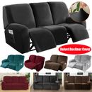 Stretch Velvet Recliner Cover 1/2/3 Seat Sofa Couch Slipcover Armchair Protector