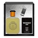 Evaflorparis Whisky for Men Gift Box Eau de Toilette 100 Ml + Travel Perfume 20 Ml + Money Clip Set Perfume Spray Men Perfume Evaflorparis 520 g