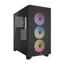 Corsair 3000D RGB Airflow Mid-Tower Pc Case - Black - 3X Ar120 RGB Fans - Four-Slot Gpu Support Fits Up to 8X 120Mm Fans - High Airflow Design - Tempered Glass