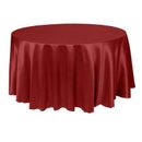 Ultimate Textile -10 Pack- Herringbone - Fandango 114-Inch Round Tablecloth, Holiday Red Polyester in Gray/Red | 114 W x 114 D in | Wayfair