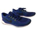 Nike Shoes | Nike Free 5.0 Mens Us 11 Blue Black Volt Athletic Running Shoes Men's Size 11 | Color: Blue | Size: 11