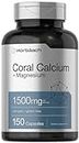 Horbäach Coral Calcium 1500mg 150 Capsules | Plus Magnesium | Non-GMO, Gluten Free Supplement