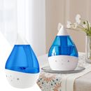 4 In 1 Cool Mist Ultrasonic Air Humidifier Filter Blue and White for Home Office