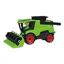 Lena 01626 Truckies Combine Harvester with Mower, Sturdy Farm Approx. 27 cm, Toy Vehicle Figure 2 Years, Robust Play Set for Sandpit, Beach and Children's Room, Green