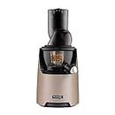 Kuvings Whole Slow Juicer EVO820CG Higher Nutrients and Vitamins, BPA-Free Components, Easy to Clean, Ultra Efficient 240W, 50RPMs, Includes Smoothie and Blank Strainer-Champagne, Gold