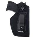 Creatrill Inside The Waistband Holster | Fits M&P Shield 9mm.40.45 Auto/Glock 26 27 29 30 33 42 43 / Ruger LC9, LC380 / Springfield XD & Similar Pistols | Gun Concealed Carry IWB Holster