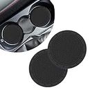 2PCS Car Cup Coaster,Universal Car Cup Holder Insert,2.75 inch Silicone Car Coasters Car Cup Holder Insert Coaster Anti Slip Universal Vehicle Interior Accessories,Cup Mats For Car (Black)