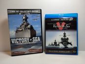 Victory At Sea (Blu-ray 3-Disc Set 2010) EXCELLENT + Victory At Sea (3-DVD Set)