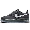 NIKE Air Force 1 GS Great School Trainers Sneakers Fashion Shoes FV3980 (Anthracite/Cool Grey/Reflect Silver 001) Size UK5 (EU38)