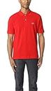 Lacoste Men's Classic Pique Slim Fit Short Sleeve Polo Shirt, Red, Large