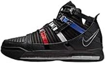 NIKE Zoom Lebron III QS Men's Trainers Sneakers Basketball Shoes DO9354 (Black/Metallic Silver-University RED 001) UK6 (EU40)