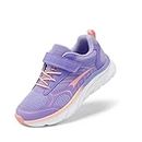 DREAM PAIRS Boys Girls Tennis Running Shoes Kids Breathable Athletic Sports Gym Sneakers for Little/Big Kid,Size 1 Little Kid,Purple/Pink,SDRS2326K
