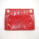 Salvatore Ferragamo Clutch Bag Vintage rote Eidechse Druck Leder Handtasche