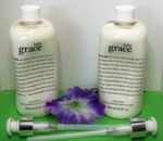 TWO (2) PHILOSOPHY BABY GRACE BODY LOTION 16 OZ SET + SHEA BUTTER = 32 OZ SHARE