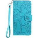 LEMAXELERS iPhone 6S / iPhone 6 Case,For iPhone 6S Cover Cute Life Tree Embossed PU Leather Flip Notebook Wallet Case Magnetic Stand Card Slot Folio Bumper Case for iPhone 6S 6.1 Inch,RT Tree Blue