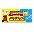 Ready Bear Kids Educational Toy Learning Kit For 2 Year Olds|Gift Set Of Board Book, Games, Activities, Puzzles And Jigsaw|Toy Box For Boys And Girls Age 2 (Multicolor)