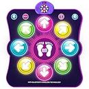 Dance Mat Toys for Kids, Light Up Dance Pad Gifts for 3 4 5 6 7 8 9 10+ Year Old Girls, Dancing Game with Light Up 8-Button and 6 Game Modes, Christmas & Birthday Toys Gifts