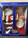 Animated Telco Santa & Mrs. Claus 15” Original Motion-ettes Twin Pack 1996