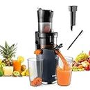 Biolomix Masticating Juicers for Whole Fruits and Vegetables, Cold Press Masticating Juicer with Wide Mouth 78mm Feeding Chute, Reverse Function DC Quiet Motor Fresh Healthy Juice Extractor