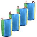 4 Pcs Potato Sack Race Bags, 3 Sizes Colorful Jumping Bags for Adults Children, Sports Day Kit, Outdoor Lawn Games Jumping Race Bags for Kids Birthday Party Backyard Picnic Family Activities (L)
