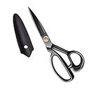 WUTA Professional Scissors w/Leather Case for Cutting Leather Fabric Heavy Duty Scissors 8.5 Inch Extreme Sharpness Sewing Shears Leathercraft Tool